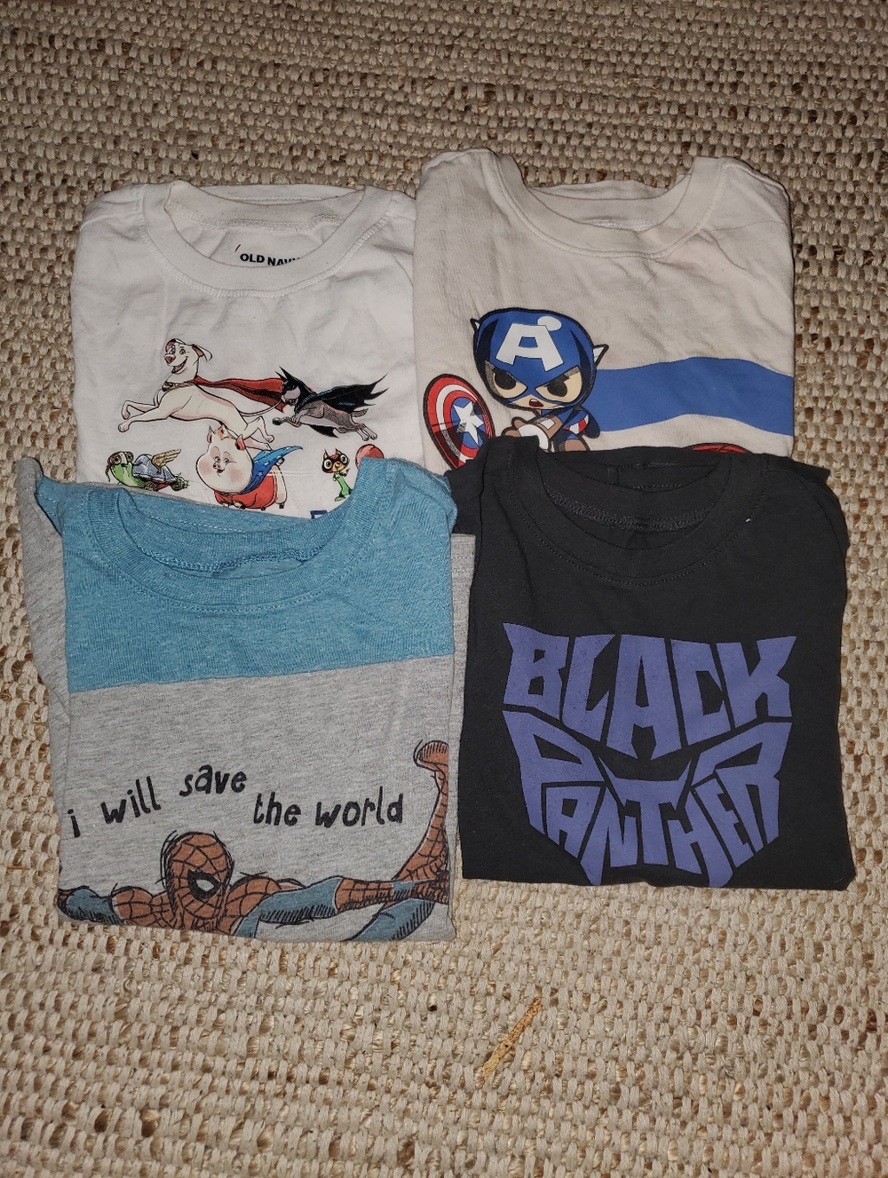 Set Of 4 5T Super Hero Old Navy Tshirts